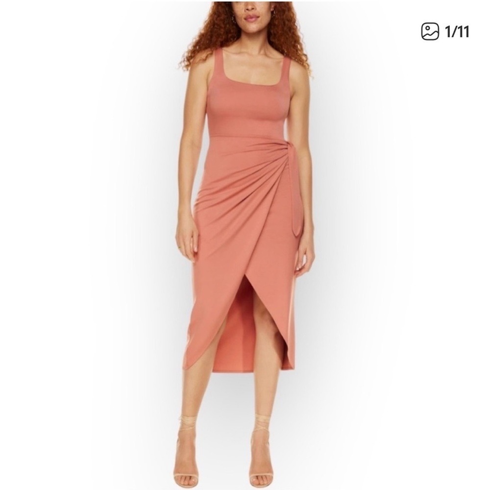 Aritzia Wilfred Earthen‎ Red Saturn Midi Wrap Tank  Dress. Size large